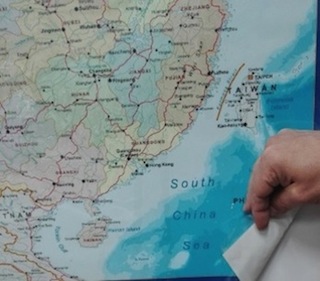 Vinilo adhesivo Detalle de mapa impreso en vinilo adhesivo flexible