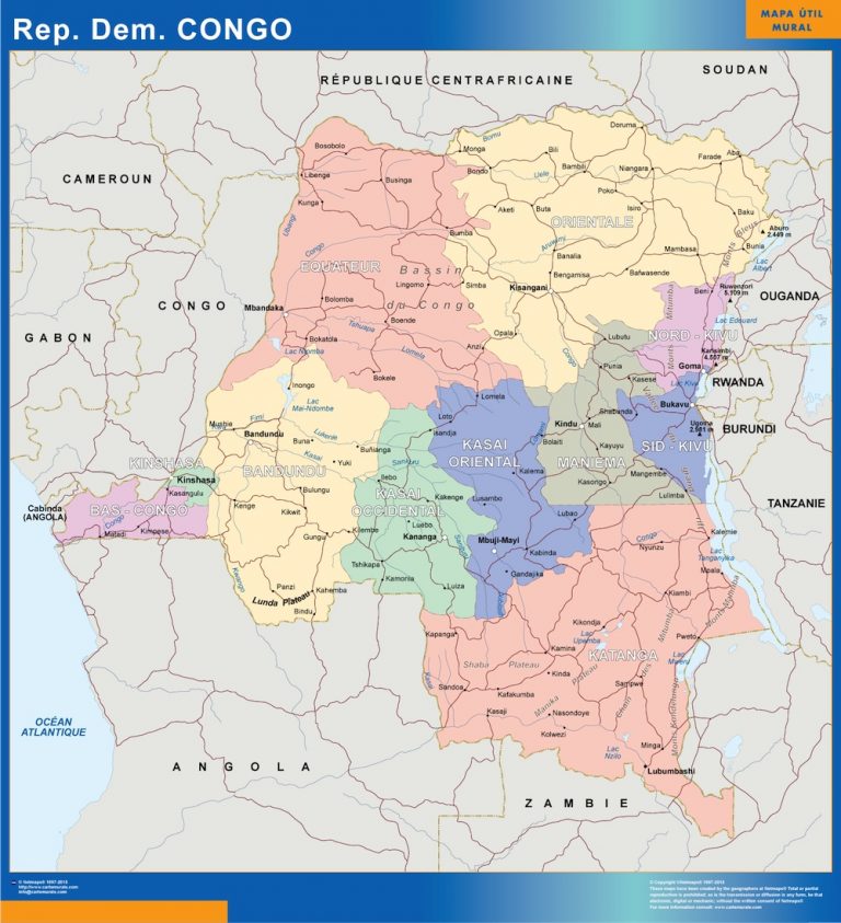 Mapa Congo plastificado